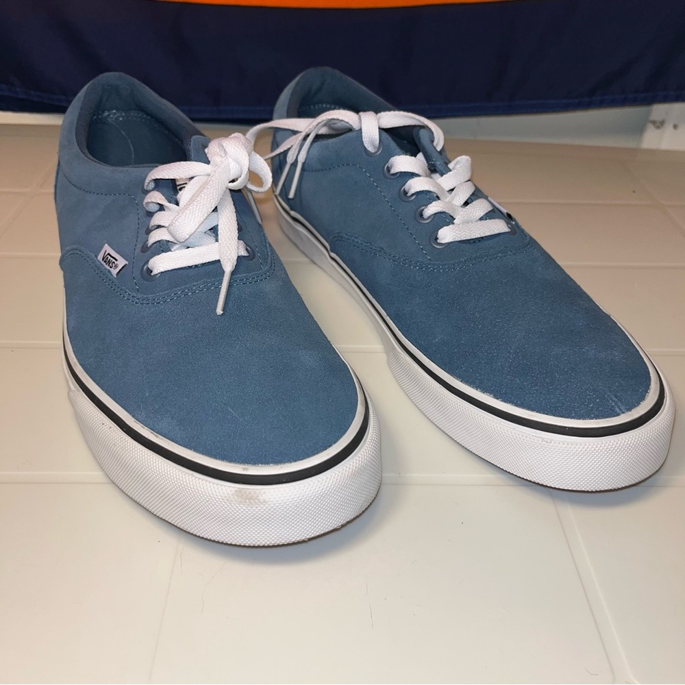 VANS Era Blue Mirage/ True White Men Skate Shoes  leather Sneakers Shoes Size 11